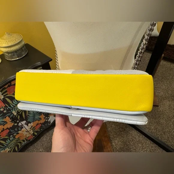 Burberry Mini Lola Crossbody Bag LIKE NEW White Gray Yellow - Picture 5 of 8